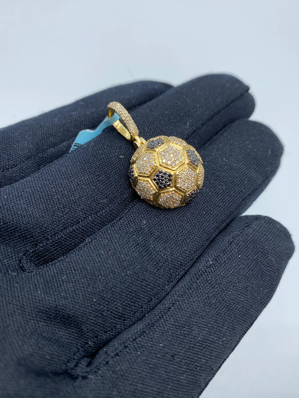 14K Gold Diamond Soccer Ball Pendant