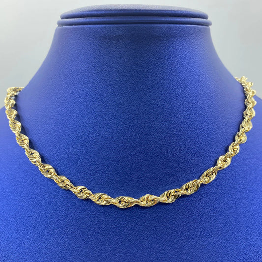 14K Yellow Gold Rope Chain 5.6mm