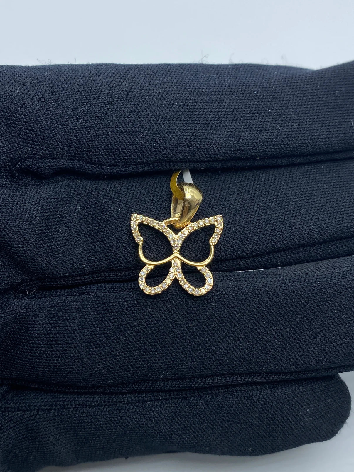 10k Gold Diamond Butterfly Pendant