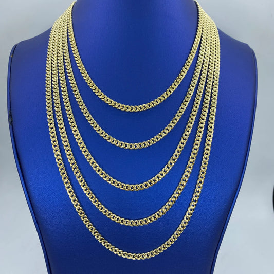 10K Yellow Gold Miami Cuban Link Chain 3mm