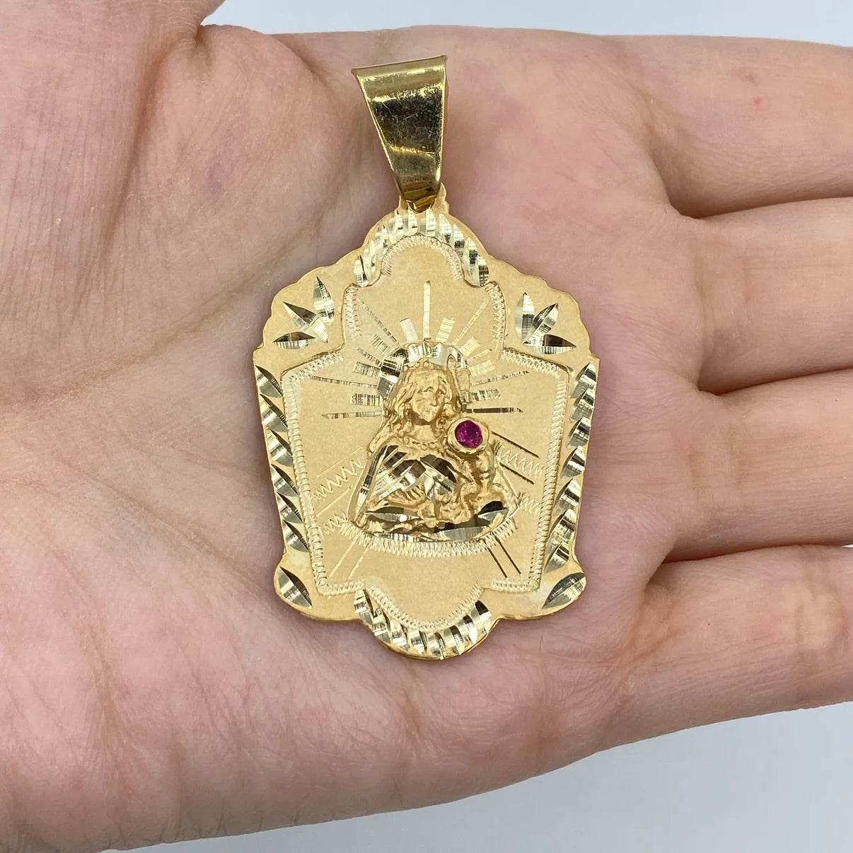 10K Gold Saint Barbara Pendant