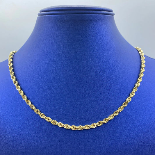 14K Yellow Gold Rope Chain 4.2mm