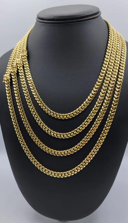 10K Yellow Gold Miami Cuban Link Chain 6mm