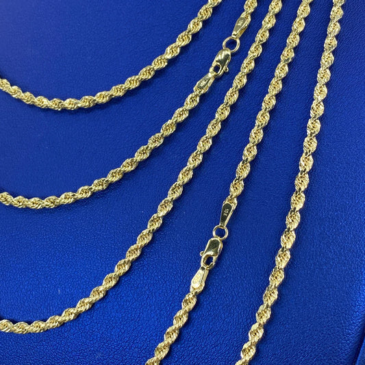 10K Yellow Gold Rope Chain 3.5mm