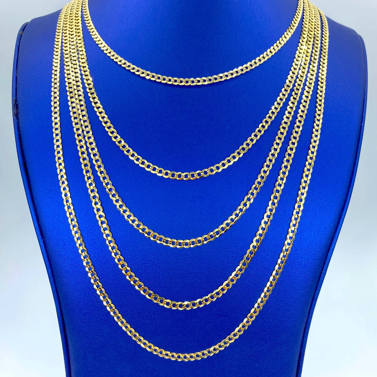 10K Yellow Gold Flat Miami Cuban Link Chain 4mm