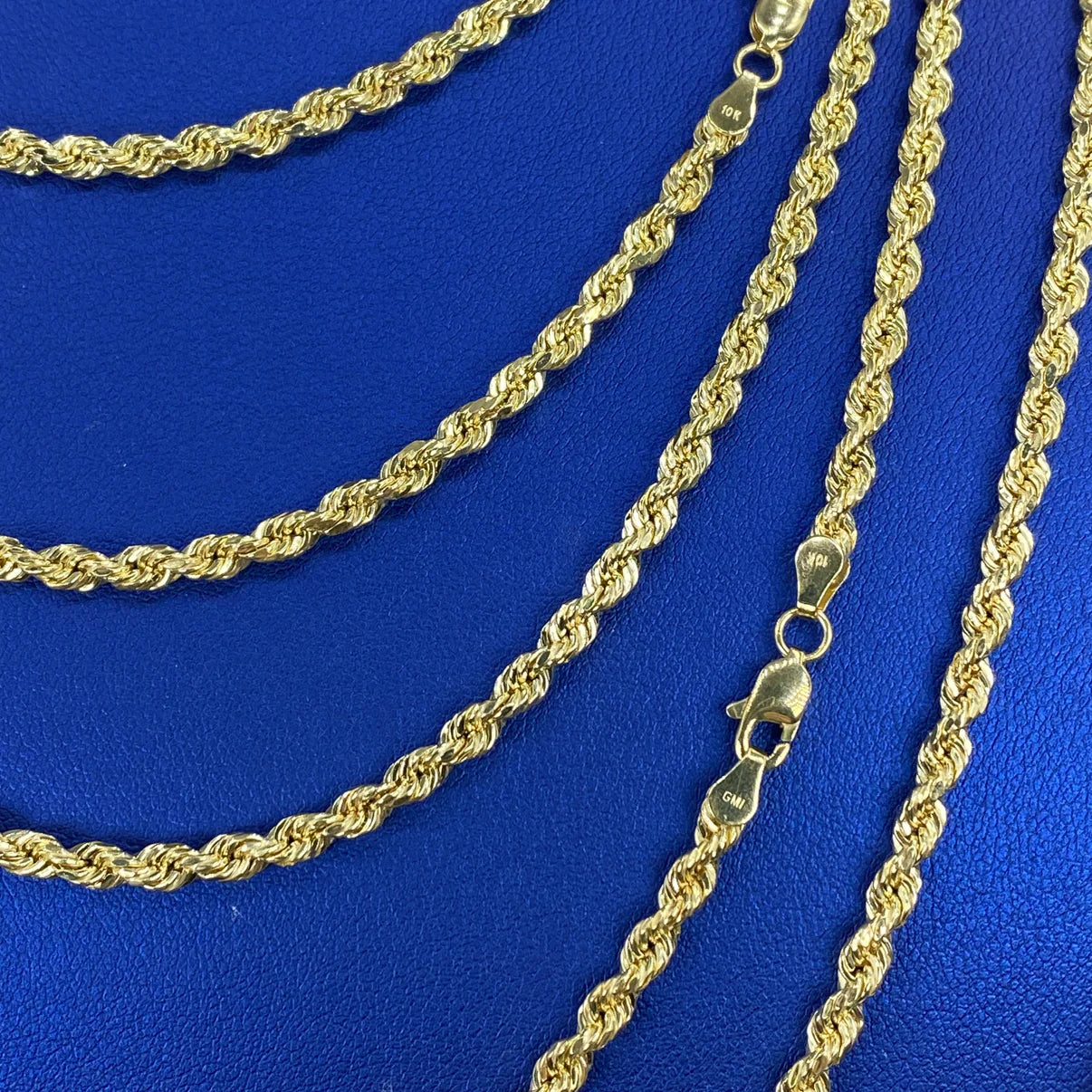 10K Yellow Gold Rope Chain 4mm