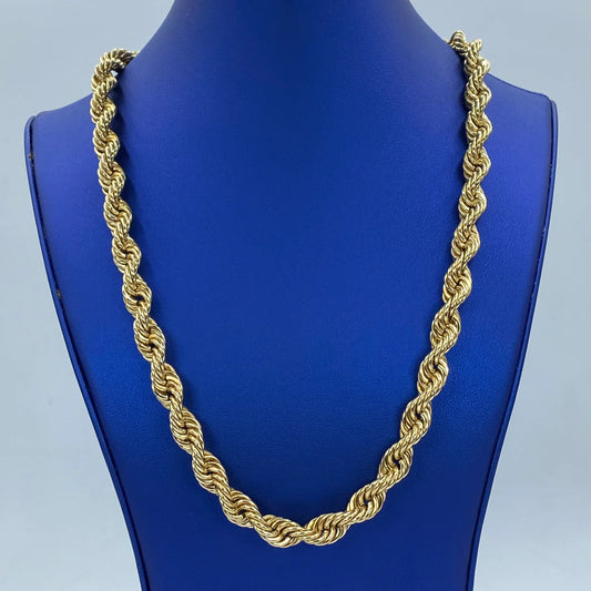 10K Yellow Gold Rope Chain 10mm