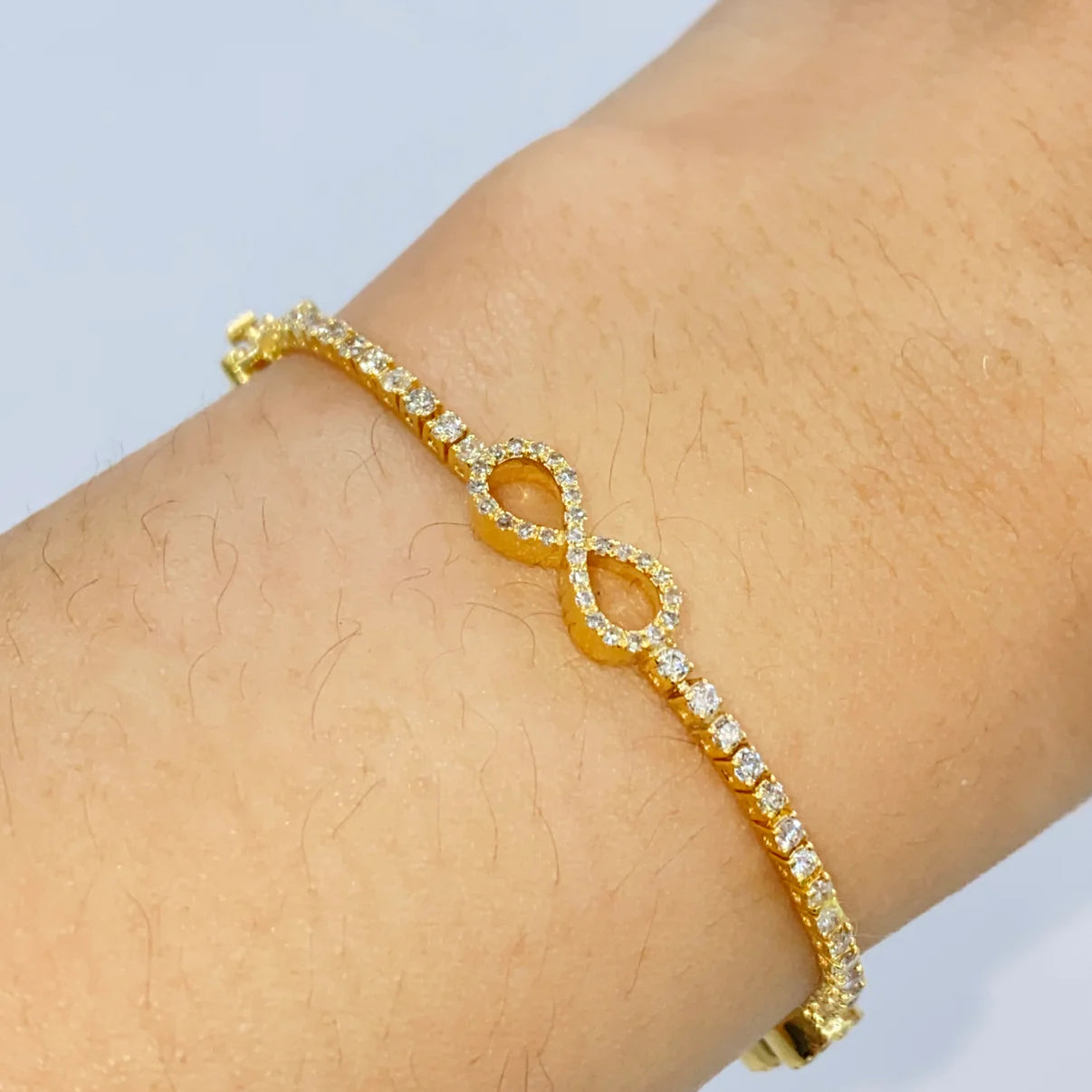 10K Gold Infinity Tennis Bracelet