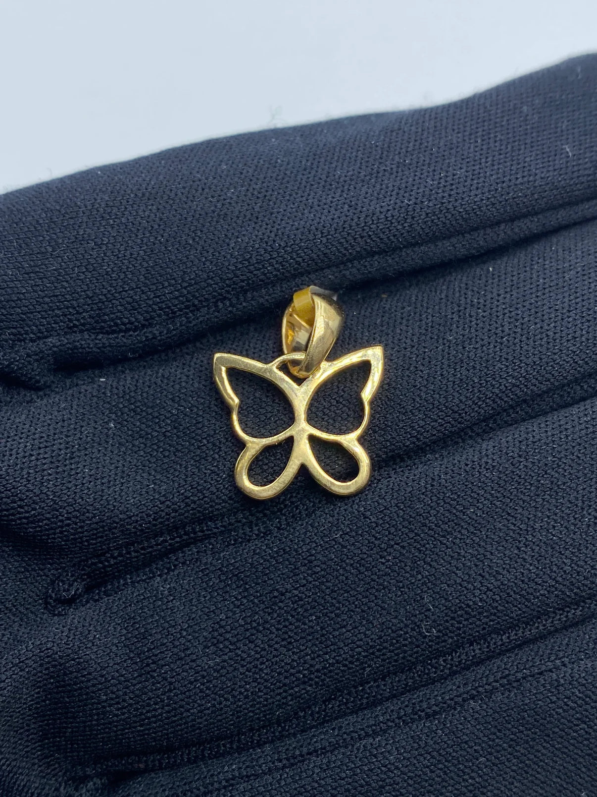 10k Gold Diamond Butterfly Pendant