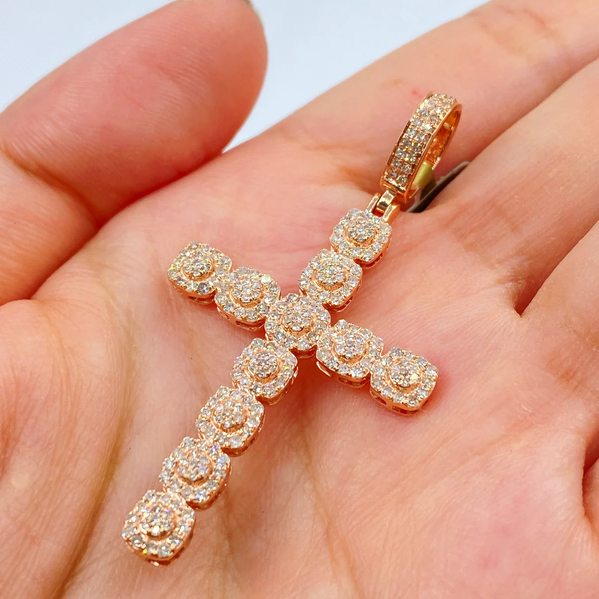 10K Gold Diamond Cross Pendant