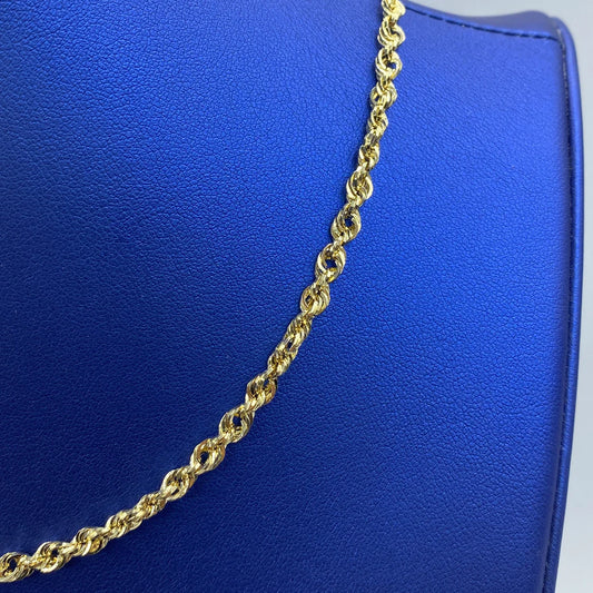 14K Yellow Gold Rope Chain 4mm