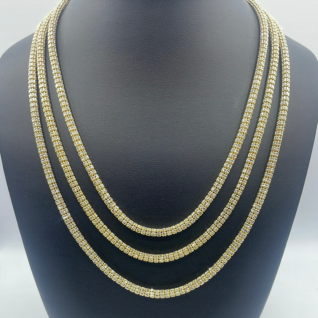 10K yellow Gold Ice Chain 4.7mm