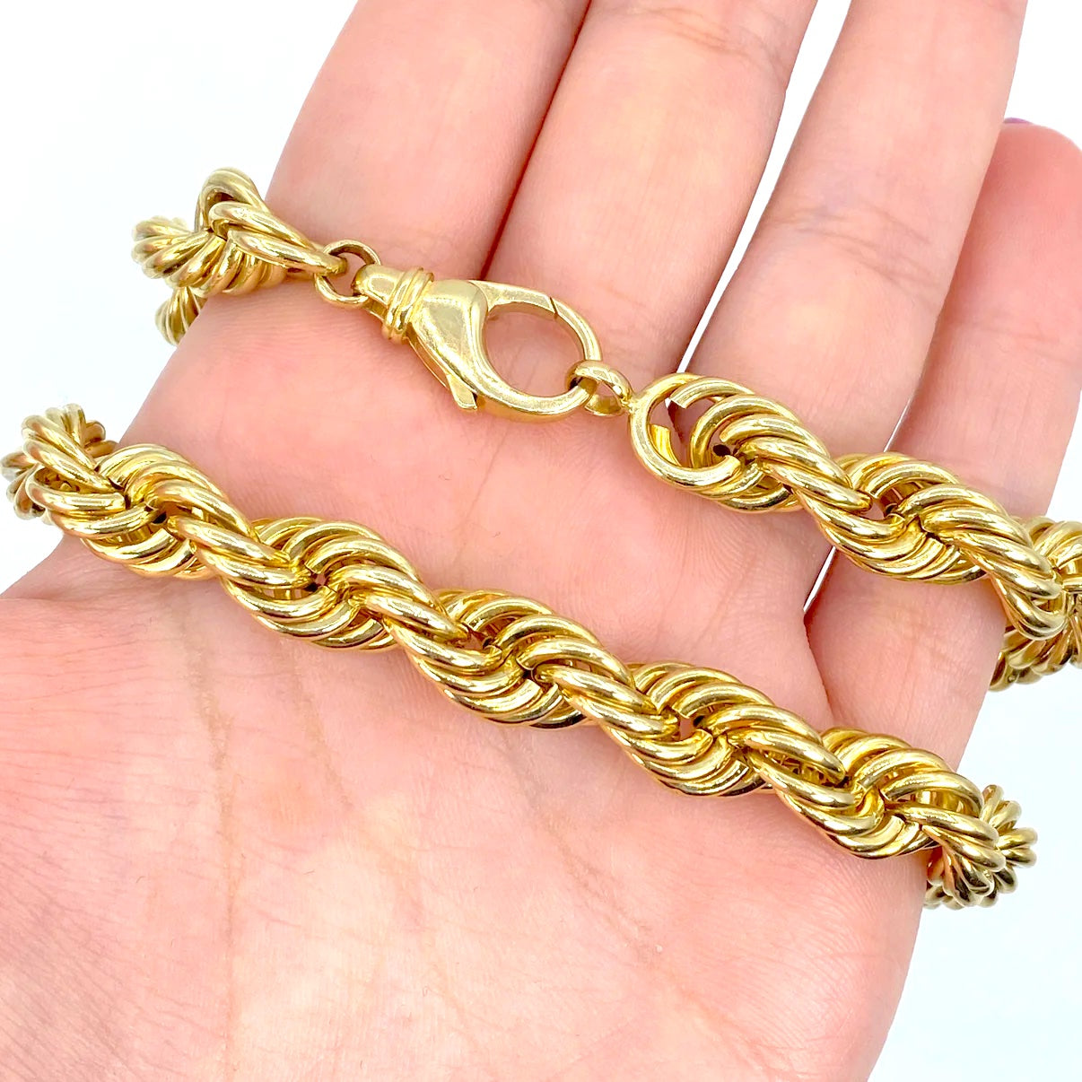 10K Yellow Gold Rope Chain 10mm