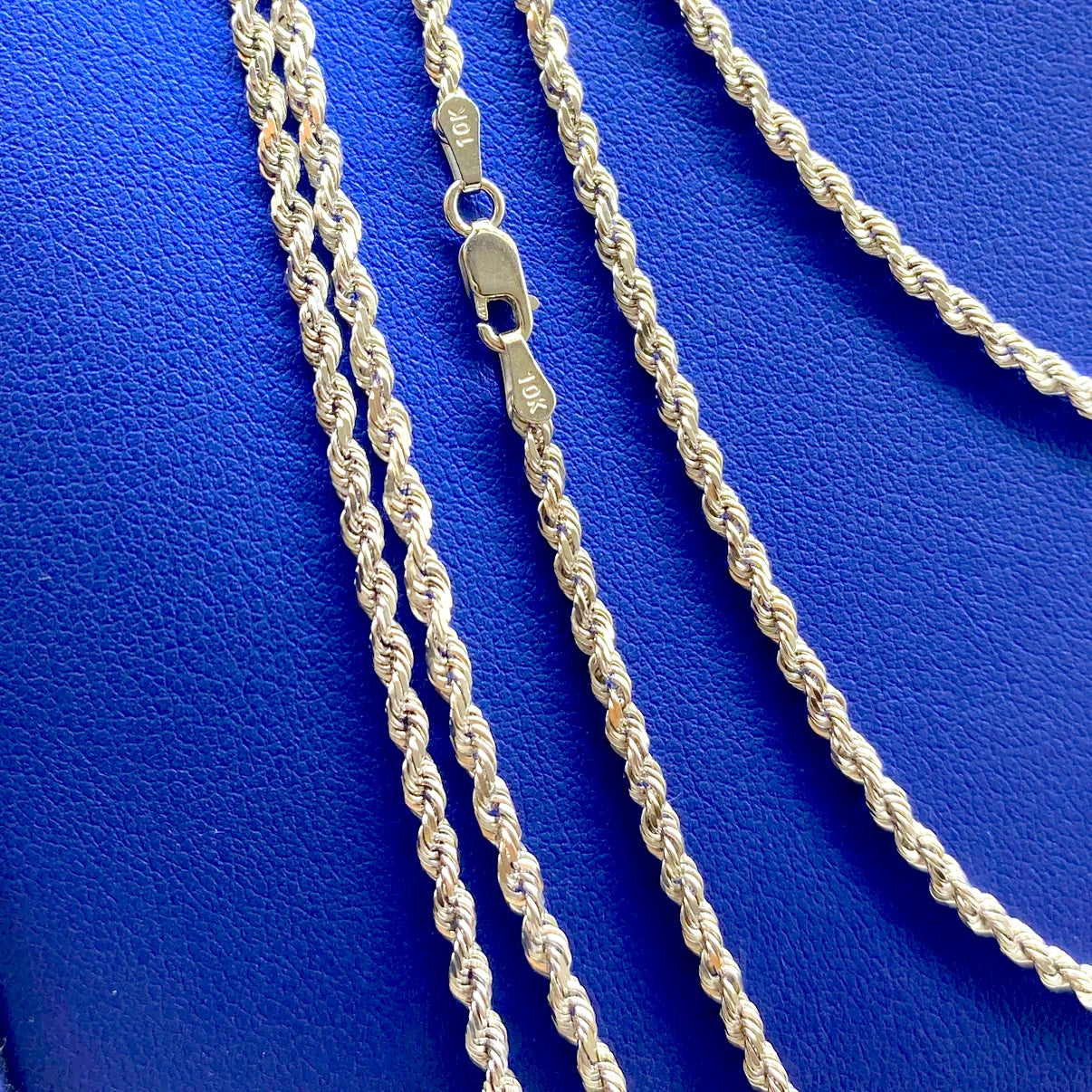 10K White Gold Rope Chain 2.8mm