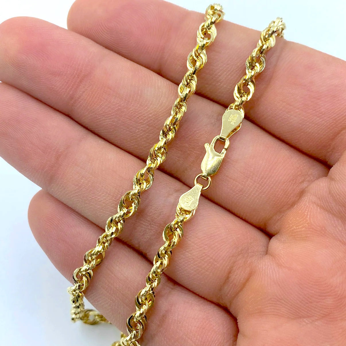 14K Yellow Gold Rope Chain 4mm