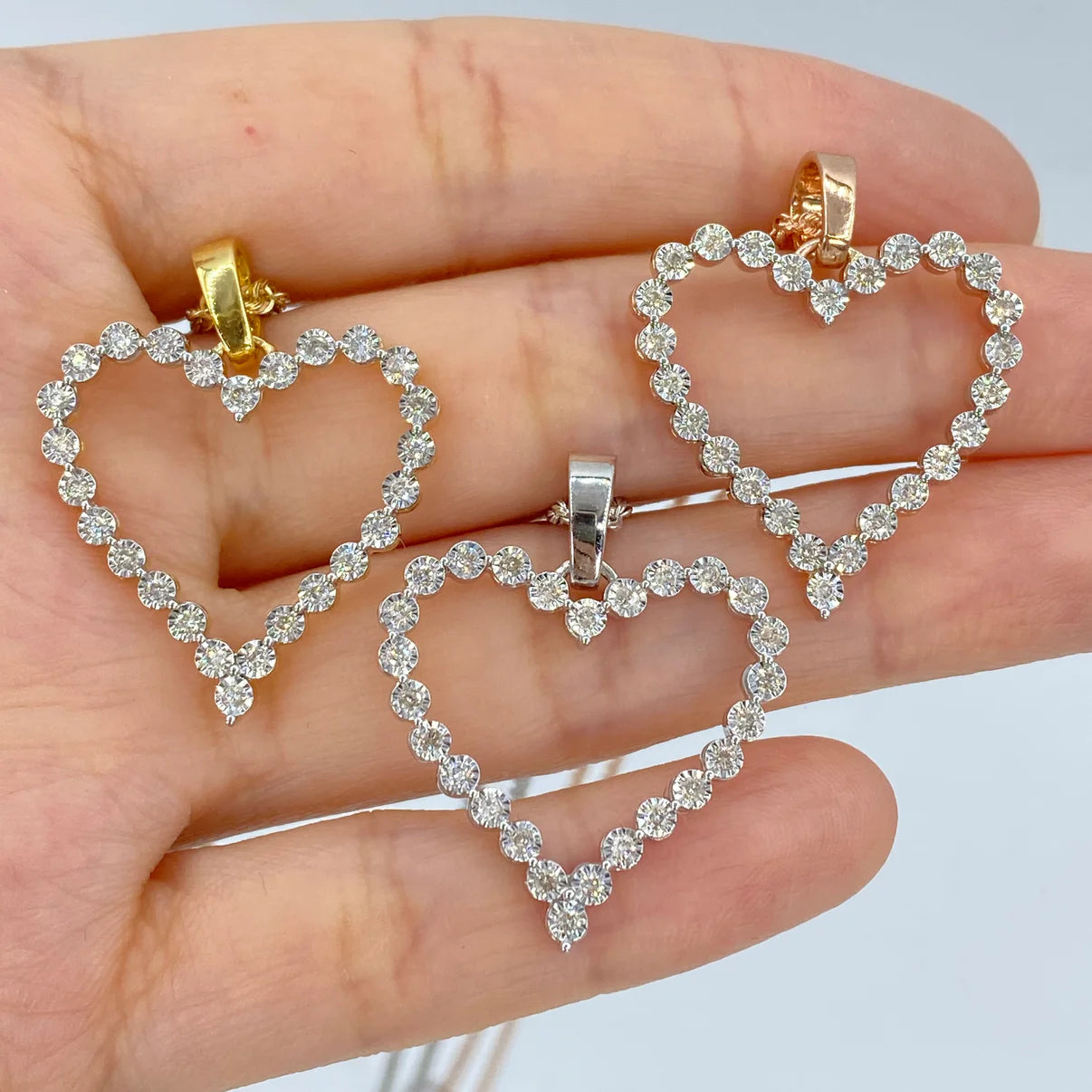 10K/14K Gold Diamond Heart Pendant