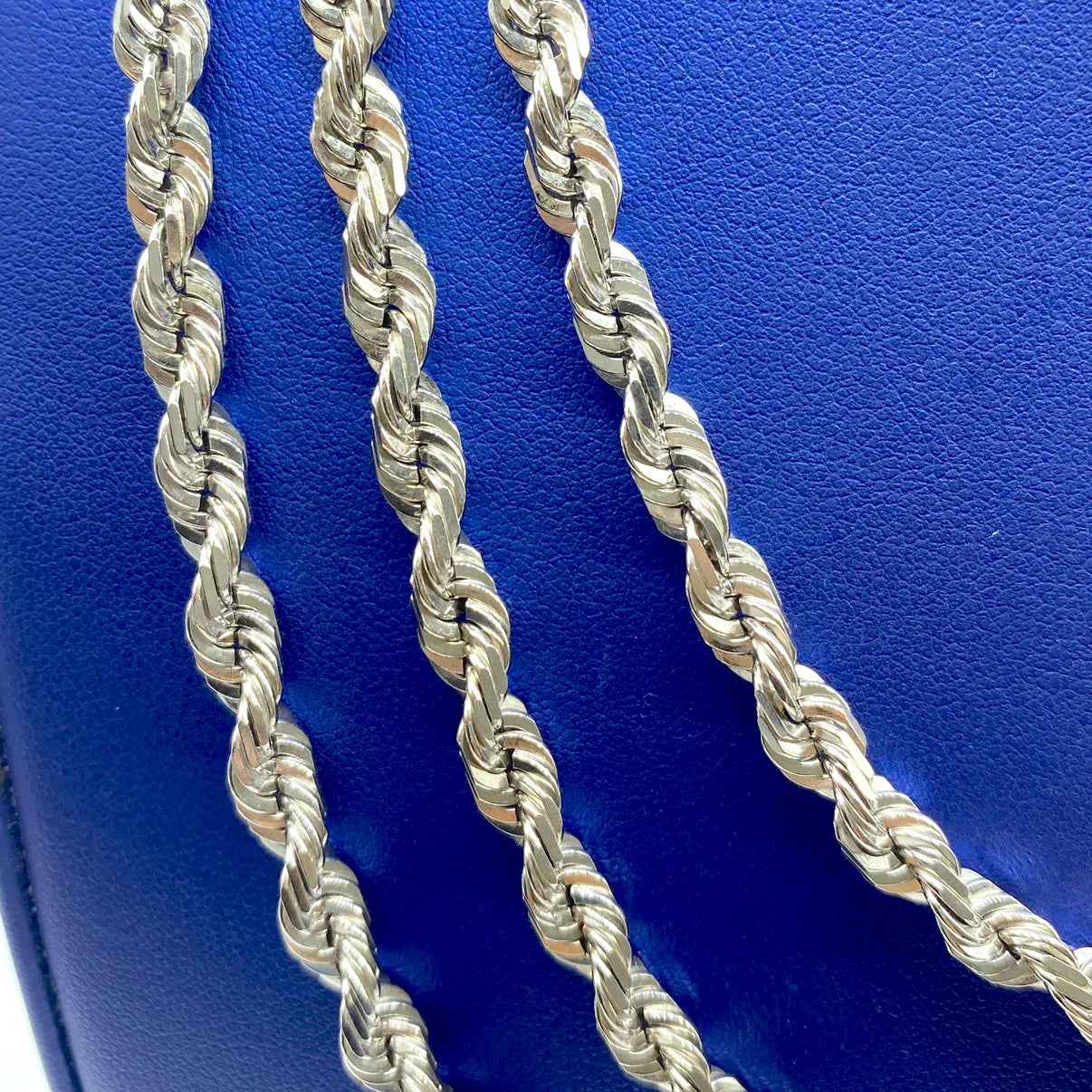 10K White Gold Rope Chain 5.8mm