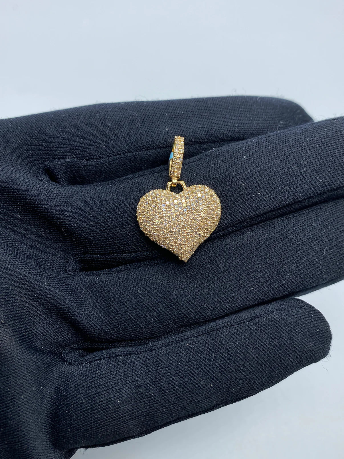 14K Gold Diamond Heart Pendant