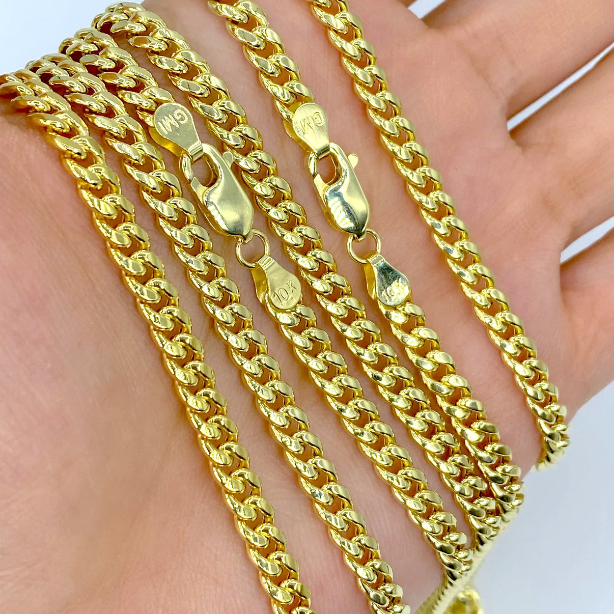 10K Yellow Gold Miami Cuban Link Chain 3mm