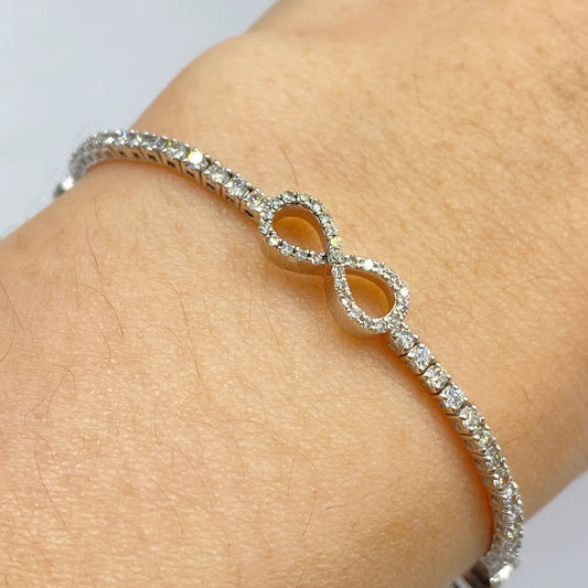 10K Gold Infinity Tennis Bracelet