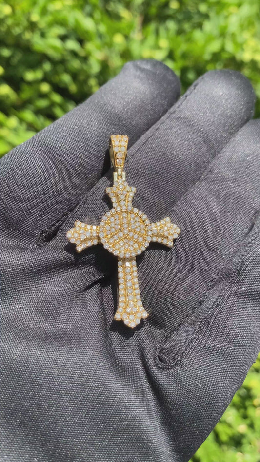 Gold Diamond Cross Pendant MGI-PP2304