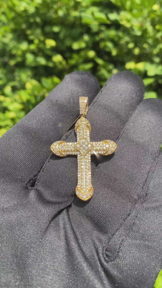 Gold Diamond Cross Pendant MGI-PP2439