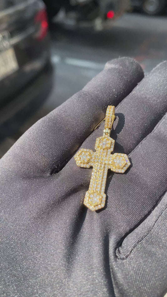 Gold Diamond Cross Pendant MGI-PP2479