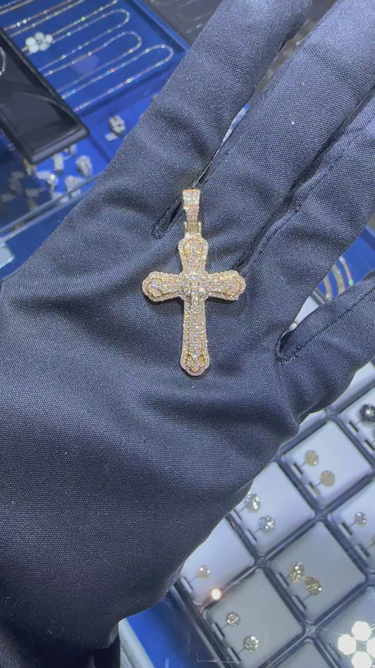 Gold Diamond Cross Pendant MGI-PP2492