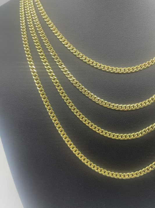 10K Yellow Gold Miami Cuban Link Chain 5mm