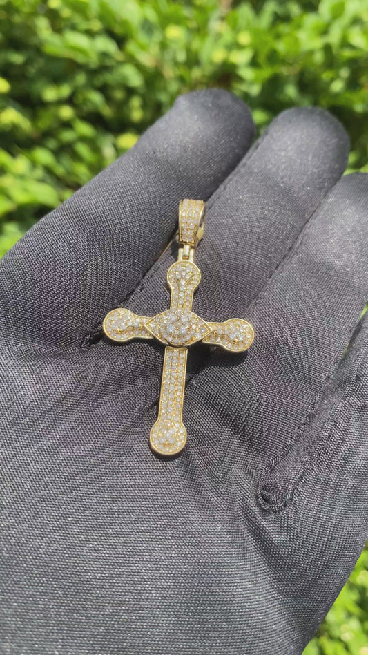 Gold Diamond Cross Pendant MGI-PP2396