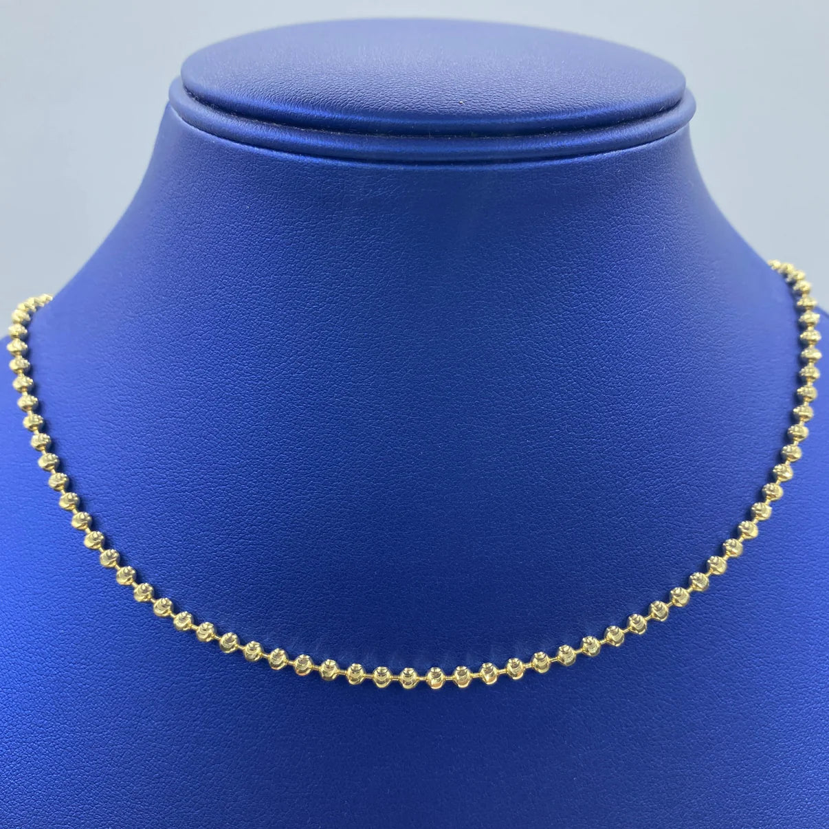 14K Yellow Gold Moon Cut Chain 3mm-5mm