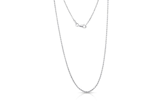 Diamond cut rope chain 1.3mm