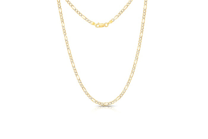 Pave figaro necklace chain 2.6mm