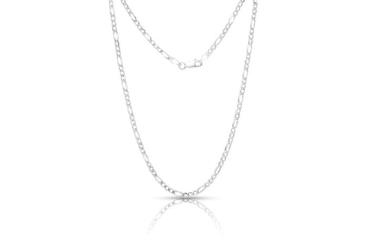 Pave figaro necklace chain 2.6mm