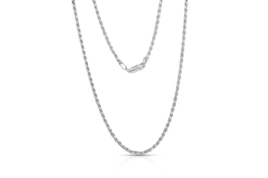 Diamond cut rope chain 2.8mm