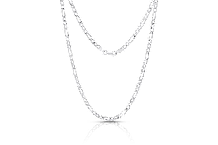 Pave figaro necklace chain 3.2mm