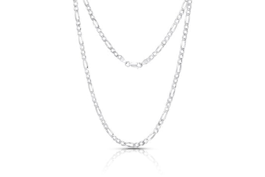 Pave figaro necklace chain 3.2mm