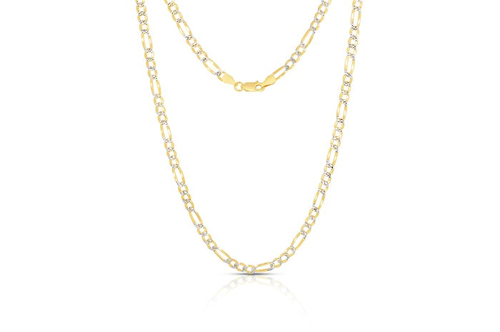 Pave figaro necklace chain 3.4mm