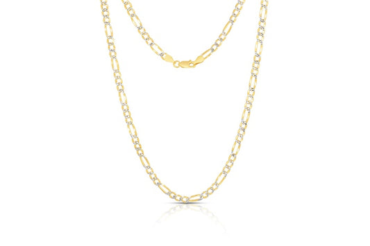 Pave figaro necklace chain 3.4mm