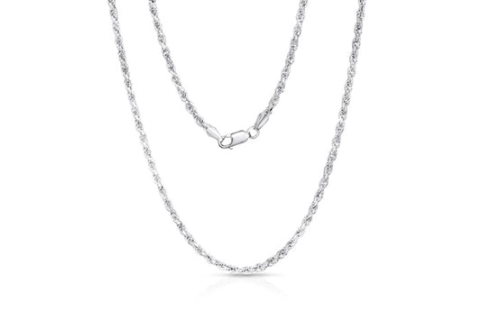 Diamond cut rope chain 3.8mm