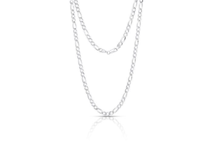 Pave figaro necklace chain 4mm