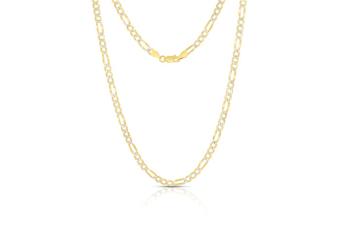 Pave figaro necklace chain 4.5mm