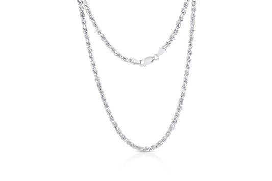 Diamond cut rope chain 4.8mm