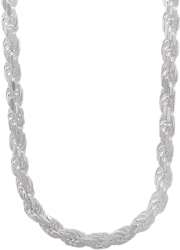 Diamond cut rope chain 4.8mm