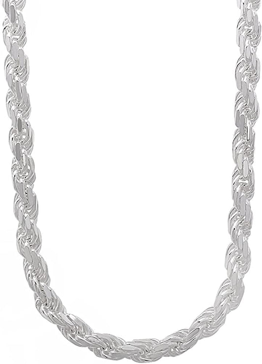 Diamond cut rope chain 4.8mm