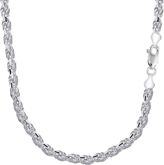 Diamond cut rope chain 5.7mm