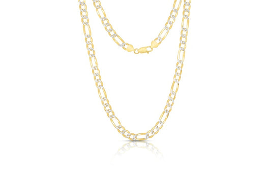 Pave figaro necklace chain 7.5mm