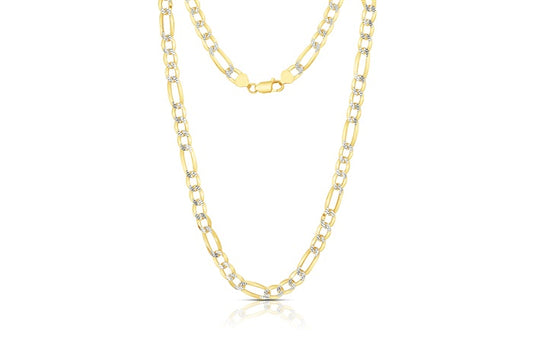 Pave figaro necklace chain 8mm