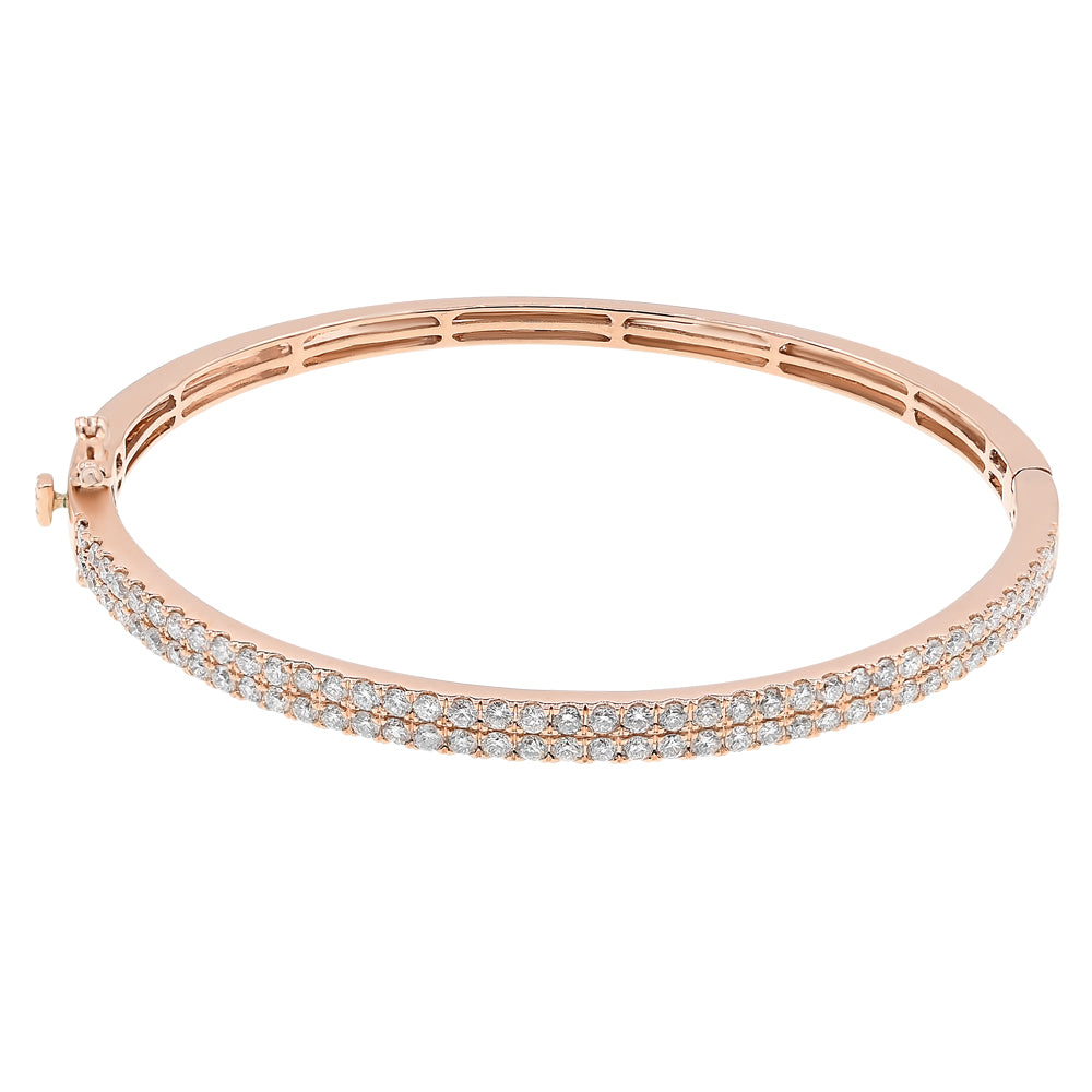 Diamond bangle bracelet 14k rose AB10182B