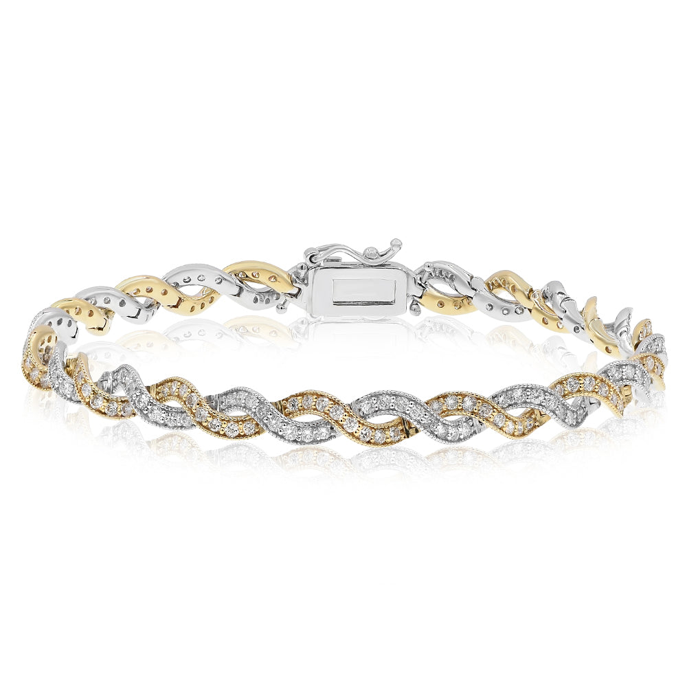 Diamond bracelet 18k two-tone gold AB10413